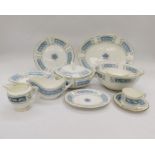 A Coalport Revelry dinner service comprising of seven dinner plates, seven side plates, six cups and