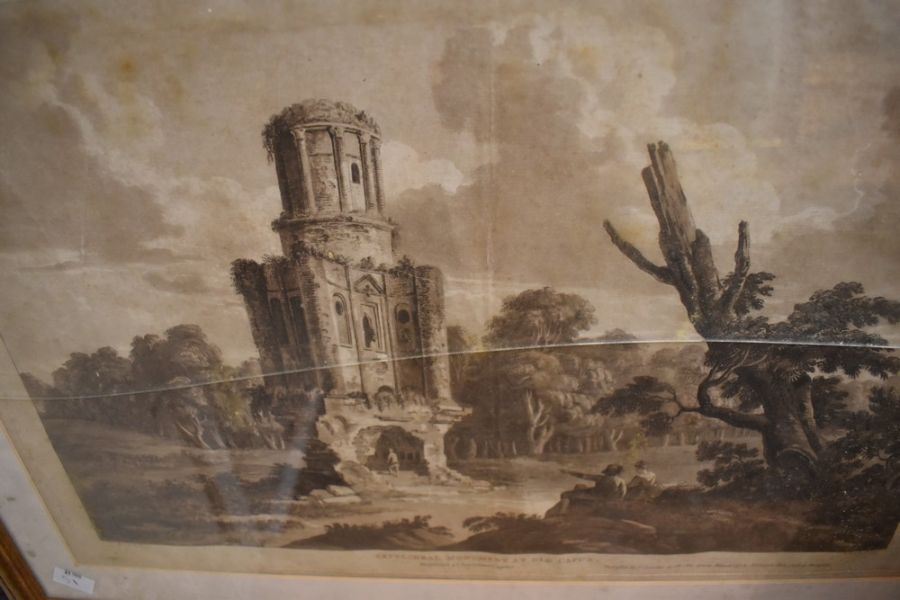 Paul RA (1730-1809) Sepulchral Monument at Old Capua, an etching 1778 (foxing and broken glass) - Image 2 of 3