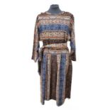 A Liberty Varuna wool dress (large size) in deep blue/beige, together with a 2014 John Lewis 150th