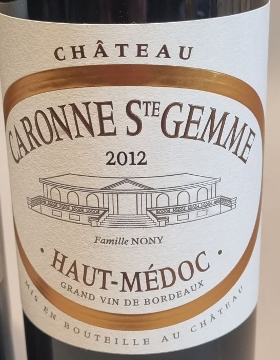 Chateau Caronne, St Gemme Haut Medoc 2012 (+VAT on Hammer) 2 Bottles From the outstanding cellars of - Image 2 of 2