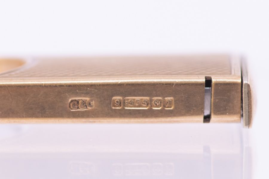 *Item to be collected from Friargate, Derby* A QEII 9ct gold cigar cutter, engine turned design, - Image 3 of 3