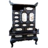 *Item to be collected from Friargate, Derby* A Japanese Meiji period black lacquered miniature chest