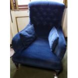 *Item to be collected from Friargate, Derby* A Victorian button-back nursing chair, of small