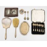 *Item to be collected from Friargate, Derby* A George V silver backed dressing table brush and