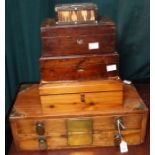 *Item to be collected from Friargate, Derby* Five various wooden boxes including a 19th century