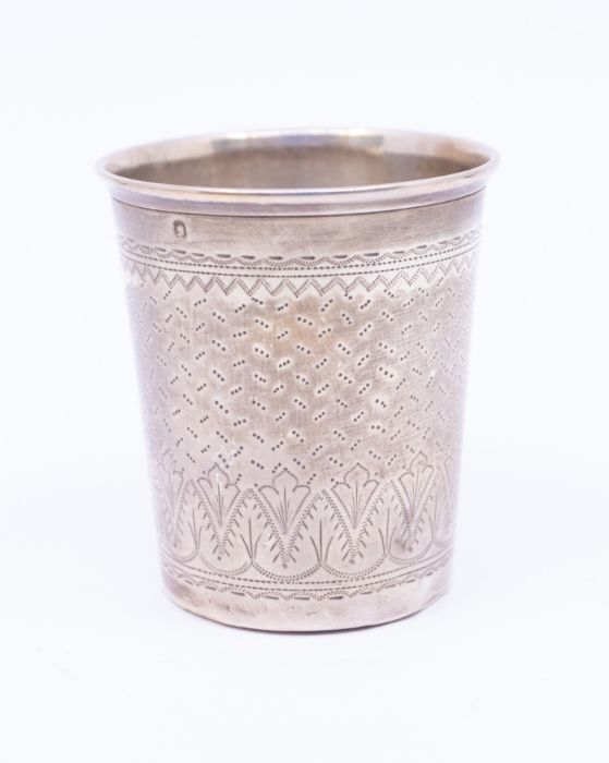 *Item to be collected from Friargate, Derby* A French 19th Century silver beaker of tapered