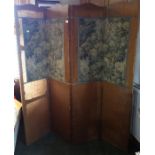 *Item to be collected from Friargate, Derby* An Edwardian style four-fold dressing screen, covered