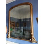 *Item to be collected from Friargate, Derby* A Victorian gilt gesso arched rectangular over mantle