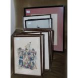 *Item to be collected from Friargate, Derby* A set of seven French military related prints,
