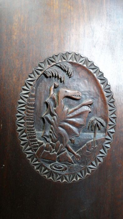 *Item to be collected from Friargate, Derby* A pair of 19th century oak panels, one carved depicting - Image 5 of 10