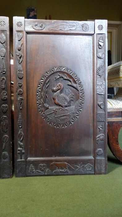 *Item to be collected from Friargate, Derby* A pair of 19th century oak panels, one carved depicting - Image 3 of 10