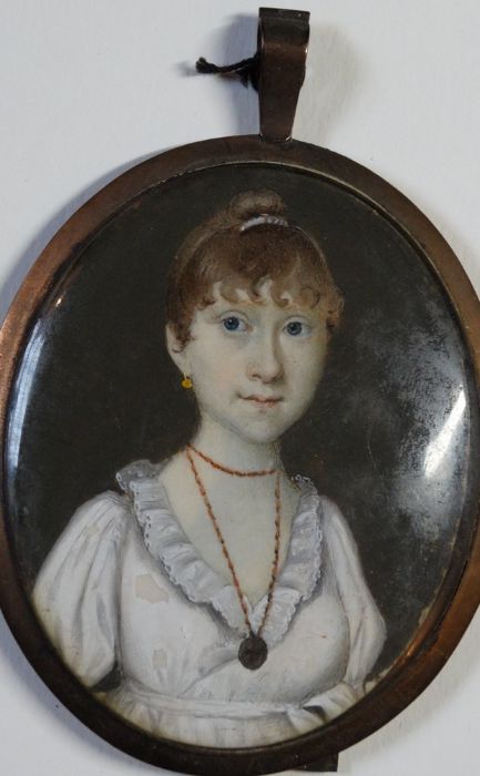 *Item to be collected from Friargate, Derby* A 19th century oval portrait miniature, on ivory, - Image 2 of 4