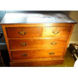 *Item to be collected from Friargate, Derby* An Edwardian oak chest of two short and two long