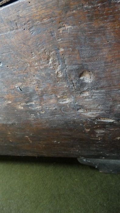 *Item to be collected from Friargate, Derby*  An 18th century oak coffer, of plain form, the - Image 11 of 12