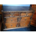 *Item to be collected from Friargate, Derby* An 18th century style oak chest of drawers, two short