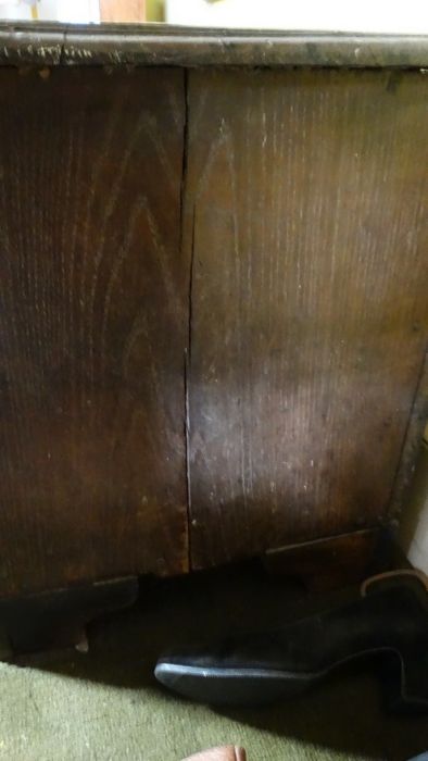 *Item to be collected from Friargate, Derby*  An 18th century oak coffer, of plain form, the - Image 9 of 12