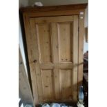 *Item to be collected from Friargate, Derby* A Victorian style pine wardrobe, single door opening to