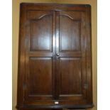 *Item to be collected from Friargate, Derby* A George III oak wall hanging corner cupboard, the