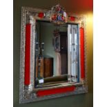 *Item to be collected from Friargate, Derby* An early 20th Century rectangular wall mirror, the