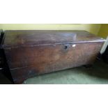 *Item to be collected from Friargate, Derby*  An 18th century oak coffer, of plain form, the