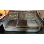 *Item to be collected from Friargate, Derby* A Victorian drop-end sofa, raised on turned mahogany