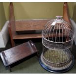 *Item to be collected from Friargate, Derby* An Edwardian gilt metal bird cage, approx 40cm high x