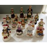 A group of Staffordshire figures, dating C1840-1860 , tallest figure 20cm tall, some restoration and