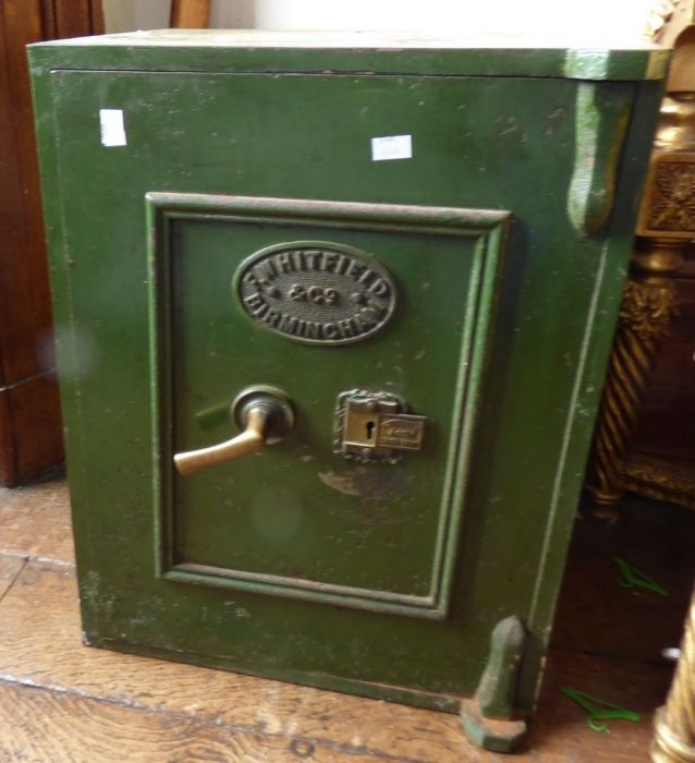 A Witfields Safe, Makers to HRH Prince of Wales 1882-1885, stands 62cm high, with keys and an inside