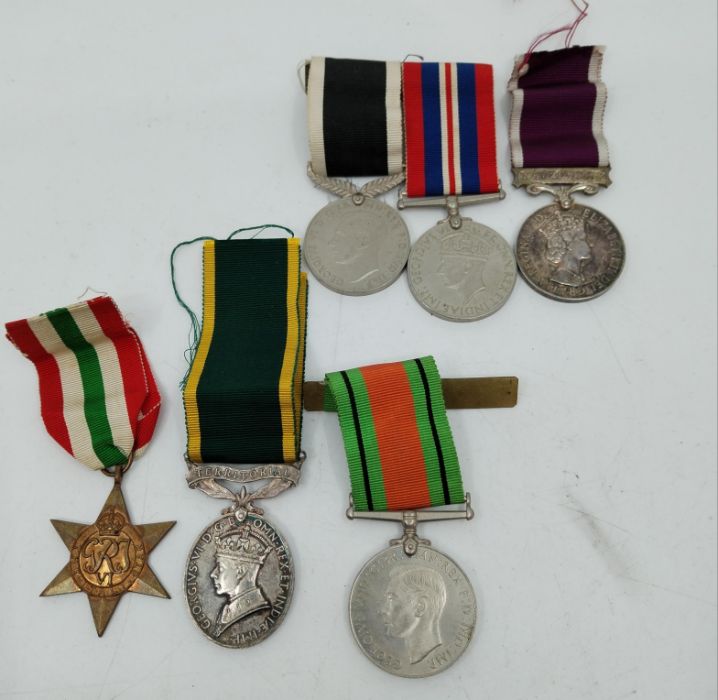 Group of medals and ephemera relating to 3 members of a family. - Image 5 of 6