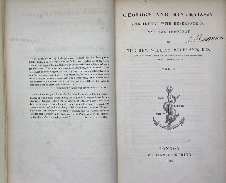 Buckland, Rev. William. Geology and Mineralogy Considered with Reference to Natural Theology, - Image 4 of 9