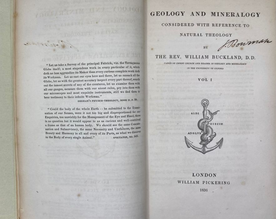 Buckland, Rev. William. Geology and Mineralogy Considered with Reference to Natural Theology, - Image 3 of 9