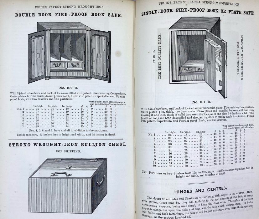 Price, George. A Treatise on Fire & Thief-Proof Depositories and Locks and Keys, first edition, - Image 5 of 6