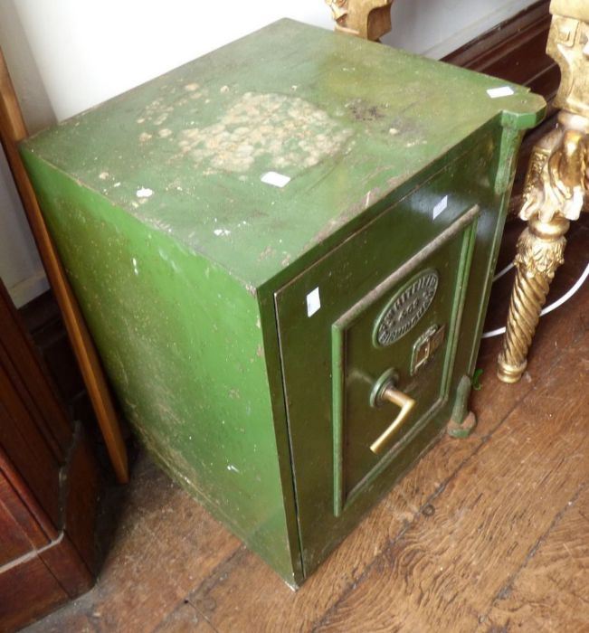 A Witfields Safe, Makers to HRH Prince of Wales 1882-1885, stands 62cm high, with keys and an inside - Image 2 of 4