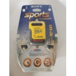 Sony Sports fm/am Walkman SRF-85. As new in original packaging.