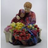 Royal Doulton "Flower sellers children" HN 1342 chip to one flower and fine crack to the base.