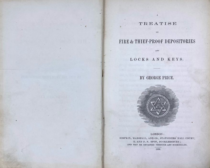 Price, George. A Treatise on Fire & Thief-Proof Depositories and Locks and Keys, first edition, - Image 2 of 6