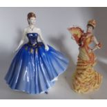 2 Royal Doulton ladies to include a boxed figurine entitled Le Bal, limited edition HN3702