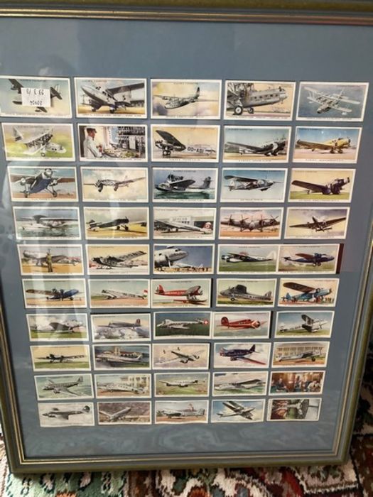 3 collections of cigarette cards, two aircraft and one butterflies all John Players. - Image 2 of 3