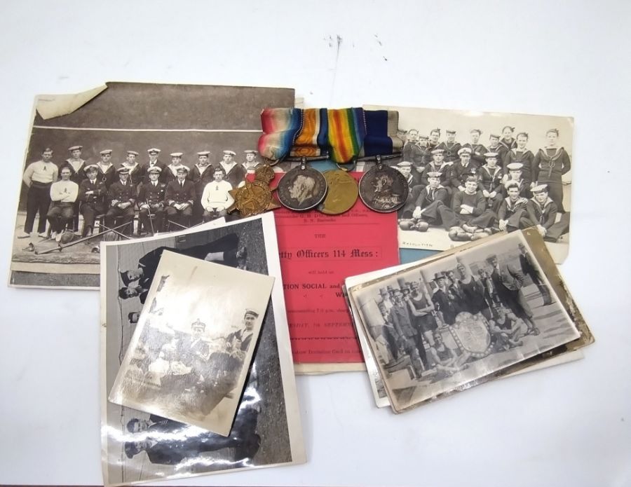 World War One Naval Long Service group of medals & ephemera