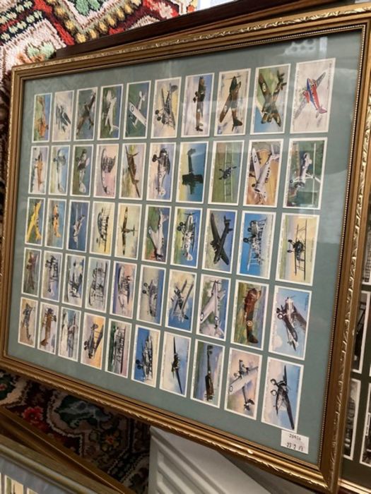 3 collections of cigarette cards, two aircraft and one butterflies all John Players.