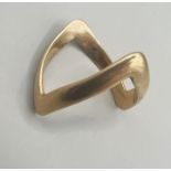 A 9ct yellow gold wishbone ring, approximate weight 3.4 grams. Size Q. (1)