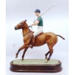 A Royal Worcester limited edition figure HRH Duke Of Edinburugh on his horse playing Polo C1968,