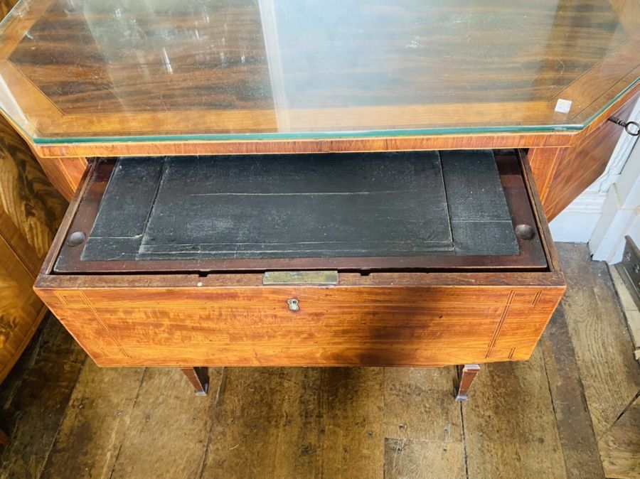 A George III mahogany and satinwood banded small sideboard, in the manner of Thomas Sheraton, - Image 3 of 5