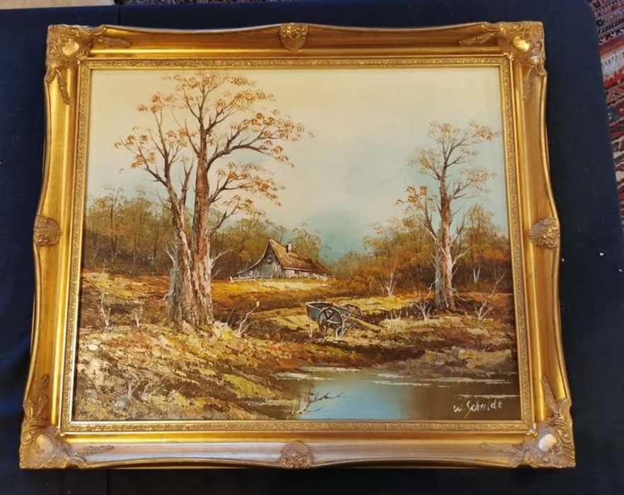 A late 20th century oil painting of a coastal scene, signed Rosemary Muil, (Frame: 64cm x 55cm) - Image 2 of 4