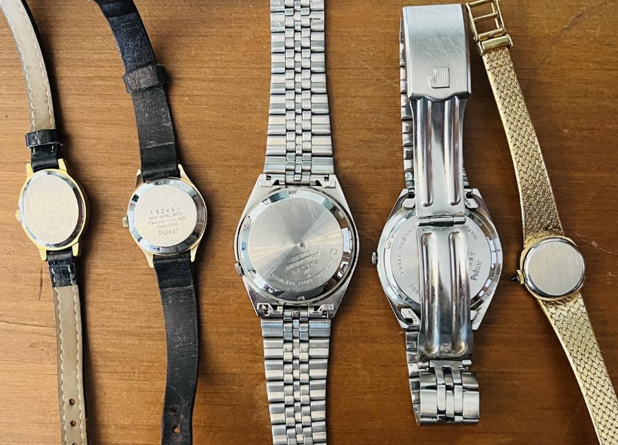 A selection of five automatic wristwatches comprising a gentleman's Pulsar stainless steel watch, - Image 2 of 2