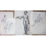 Ernest Proctor 1885-1935  Modern British interest a large signed pencil sketch female nude and