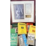 Cricket interest books and ephemera Inc Signed Dennis Compton photograph