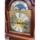 A 20th cent Moon phase longcase clock