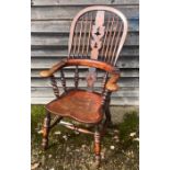 A 19th cent Windsor armchair of good colour
