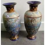 A pair of Oversized , Slaters Patent Doulton  vases